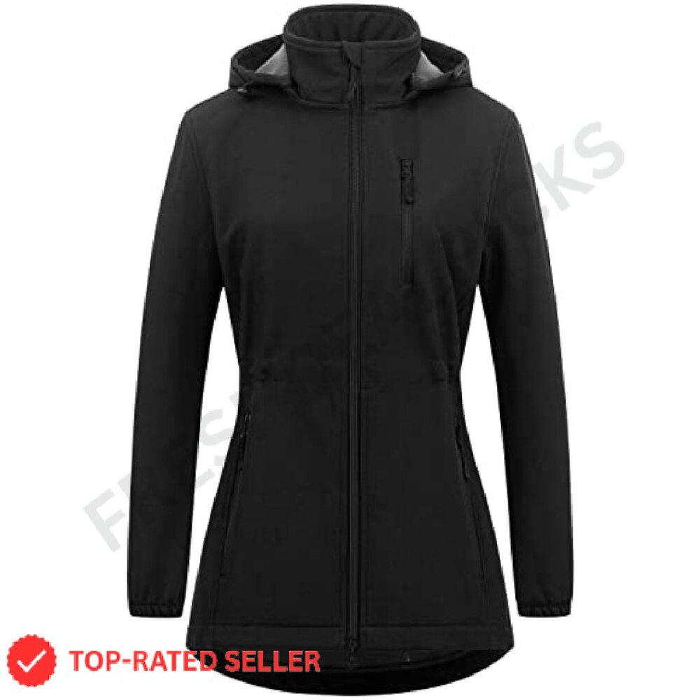 Lightweight Long Softshell Fleece Lined Jacket An… - image 3